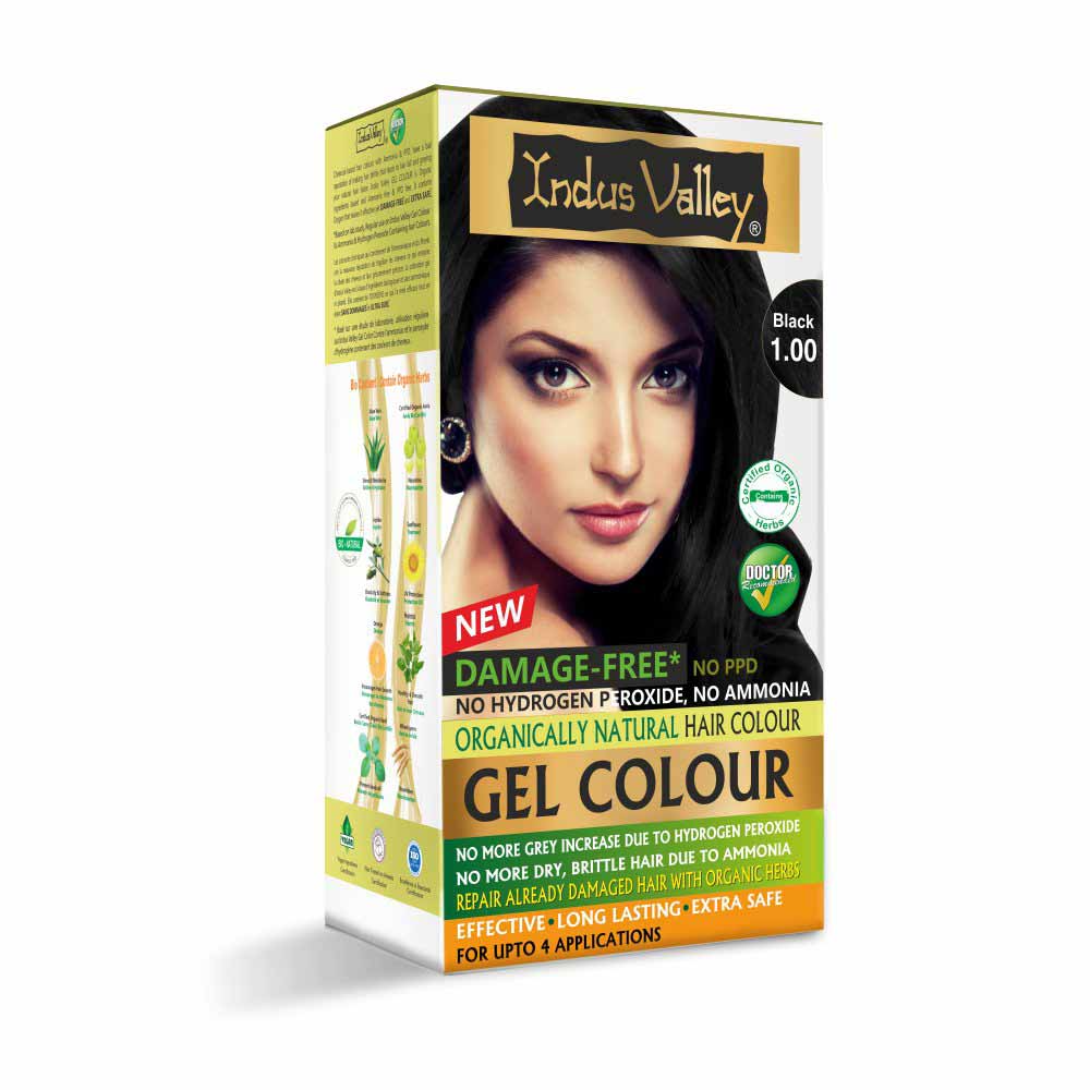 indus valley gel black 1.0 hair dye colour uk